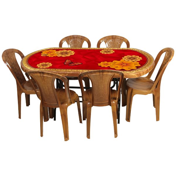 New Oval Table S/L (Capacity 6 Seat) (HPF-02-12)